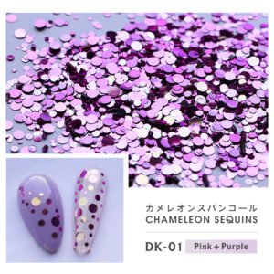 Bojun DK01 Chameleon Nail Glitter Sequins – Mixed Sizes, High Shine