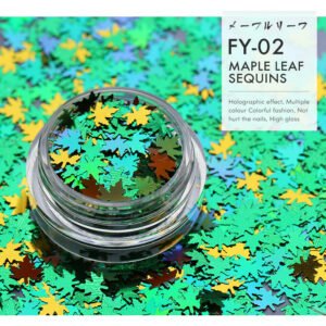 Bojun FY02 Shiny Maple Leaf Sequins