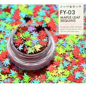 Bojun FY03 Shiny Maple Leaf Sequins