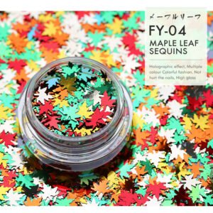Bojun FY04 Shiny Maple Leaf Sequins
