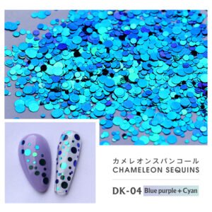 Bojun DK04 Chameleon Nail Glitter Sequins – Mixed Sizes, High Shine