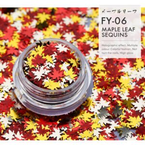 Bojun FY06 Shiny Maple Leaf Sequins