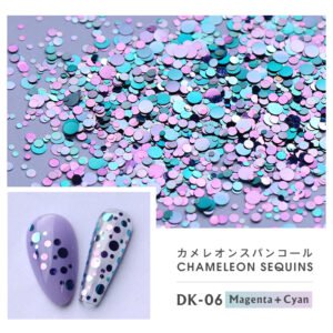 Bojun DK06 Chameleon Nail Glitter Sequins – Mixed Sizes, High Shine