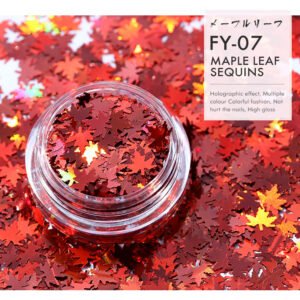 Bojun FY07 Shiny Maple Leaf Sequins