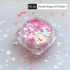 Bojun PG-01 Holographic Mixed Shape of Glitter