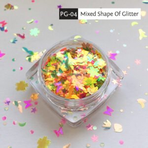 Bojun PG-04 Holographic Mixed Shape of Glitter