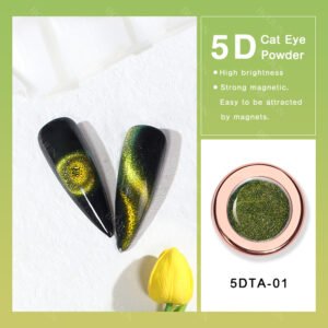 Galaxy 5DTA01 Cat Eye Magnetic Powder, 15 Colors Nail Art