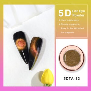 Galaxy 5DTA12 Cat Eye Magnetic Powder, 15 Colors Nail Art