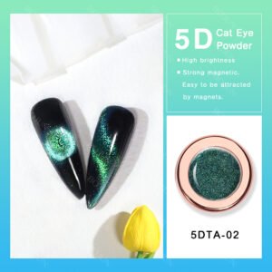 Galaxy 5DTA02 Cat Eye Magnetic Powder, 15 Colors Nail Art