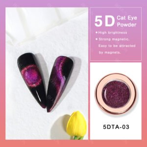 Galaxy 5DTA03 Cat Eye Magnetic Powder, 15 Colors Nail Art