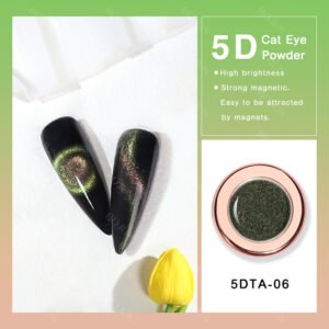 Galaxy 5DTA06 Cat Eye Magnetic Powder, 15 Colors Nail Art