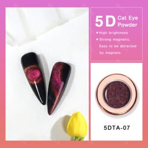 Galaxy 5DTA07 Cat Eye Magnetic Powder, 15 Colors Nail Art