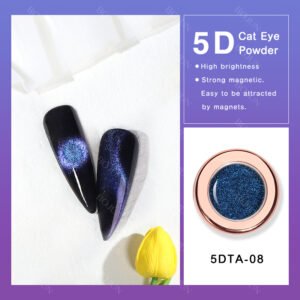 Galaxy 5DTA08 Cat Eye Magnetic Powder, 15 Colors Nail Art