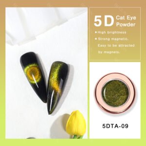 Galaxy 5DTA09 Cat Eye Magnetic Powder, 15 Colors Nail Art