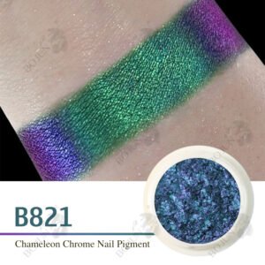 B821Color Shifting Chameleon Pigment Mirror Chrome Nail Powder