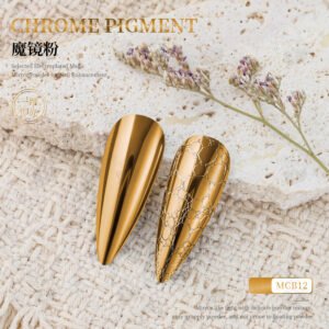 MCB12 Chrome Pigment Powder, Super Mirror Metallic Nail Powder