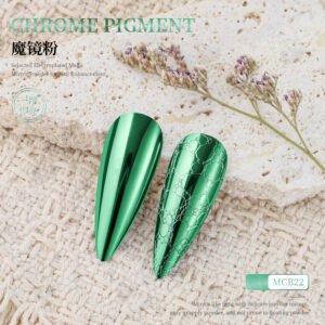 MCB22 Chrome Pigment Powder, Super Mirror Metallic Nail Powder