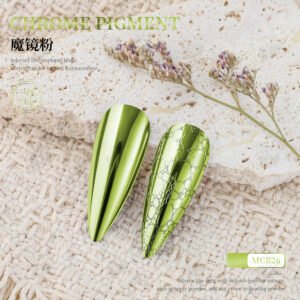 MCB26 Chrome Pigment Powder, Super Mirror Metallic Nail Powder