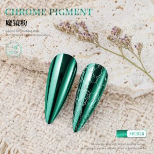 MCB28 Chrome Pigment Powder, Super Mirror Metallic Nail Powder