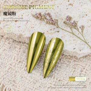 MCB32 Chrome Pigment Powder, Super Mirror Metallic Nail Powder
