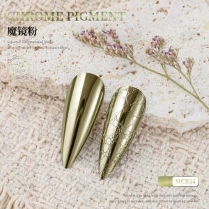 MCB34 Chrome Pigment Powder, Super Mirror Metallic Nail Powder