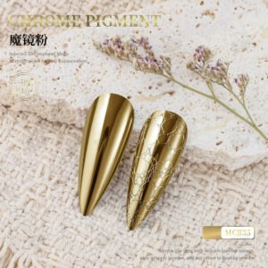 MCB35 Chrome Pigment Powder, Super Mirror Metallic Nail Powder