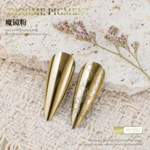MCB37 Chrome Pigment Powder, Super Mirror Metallic Nail Powder