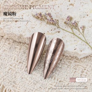MCB38 Chrome Pigment Powder, Super Mirror Metallic Nail Powder