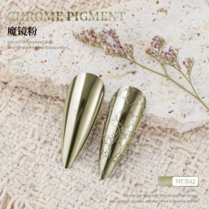 MCB42 Chrome Pigment Powder, Super Mirror Metallic Nail Powder